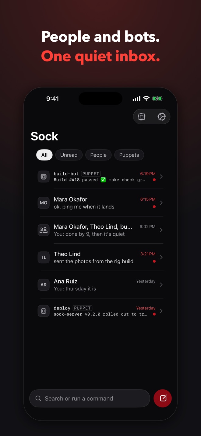 One quiet inbox for people and bots